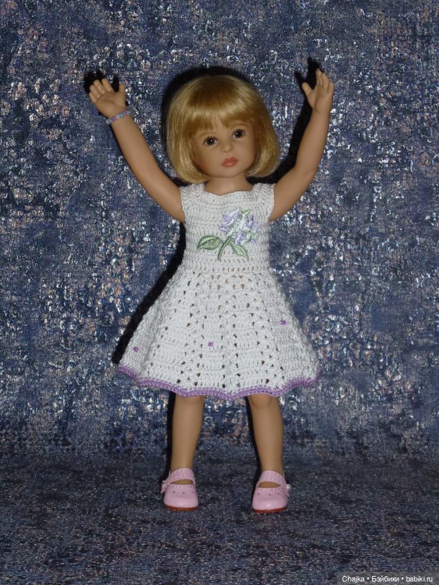 Вязаное платье на кукол Хейди Плюсчок 26 см - Heidi Plusczok 26 см