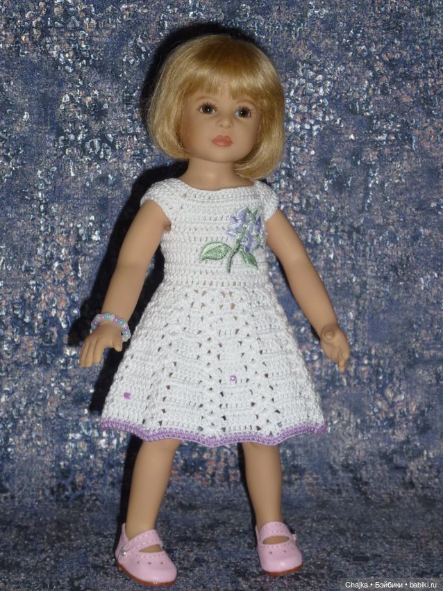 Вязаное платье на кукол Хейди Плюсчок 26 см - Heidi Plusczok 26 см (фото 6)