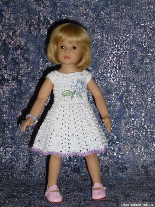 Вязаное платье на кукол Хейди Плюсчок 26 см - Heidi Plusczok 26 см