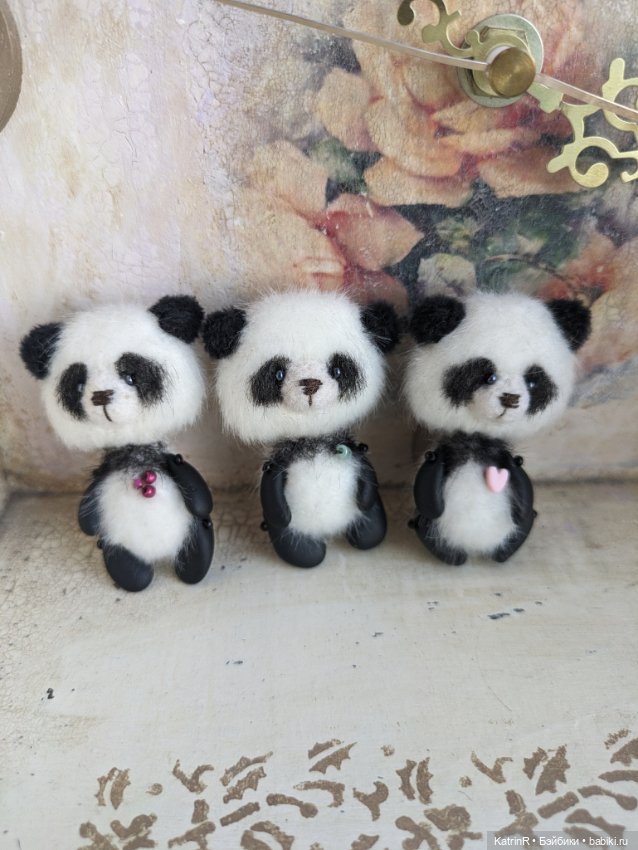 Панды. Брошки — Авторские мишки Тедди и друзья: фото (фото 2)