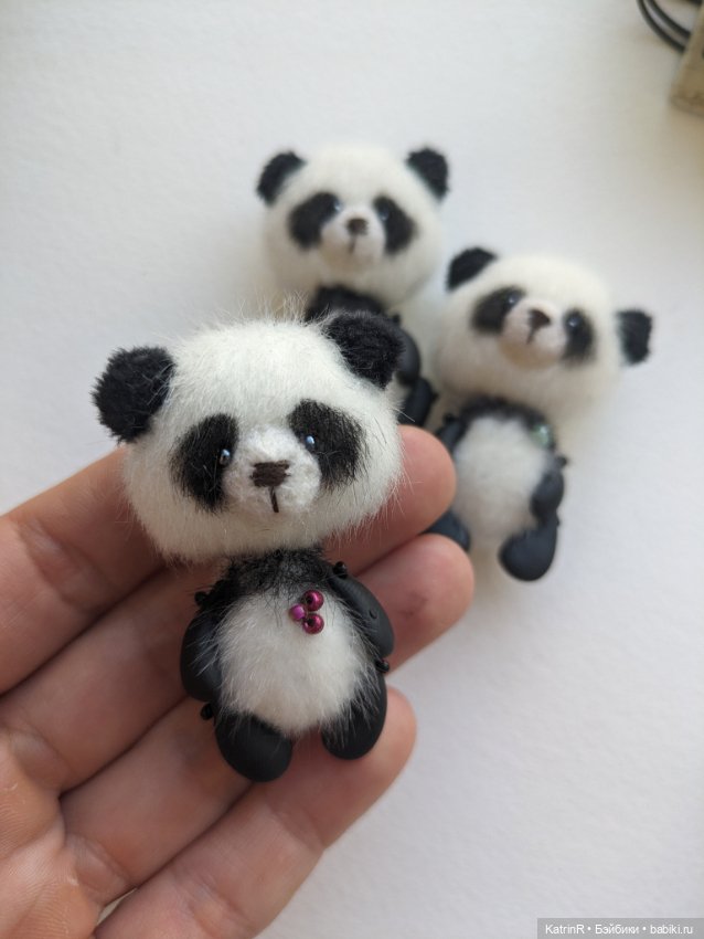 Панды. Брошки — Авторские мишки Тедди и друзья: фото (фото 4)