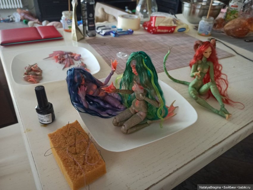 Новые русалки — Авторские шарнирные куклы своими руками: лепка (фото 3)