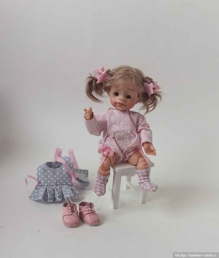Малютка, рост 13см — Авторские шарнирные куклы своими руками: лепка (фото 4)