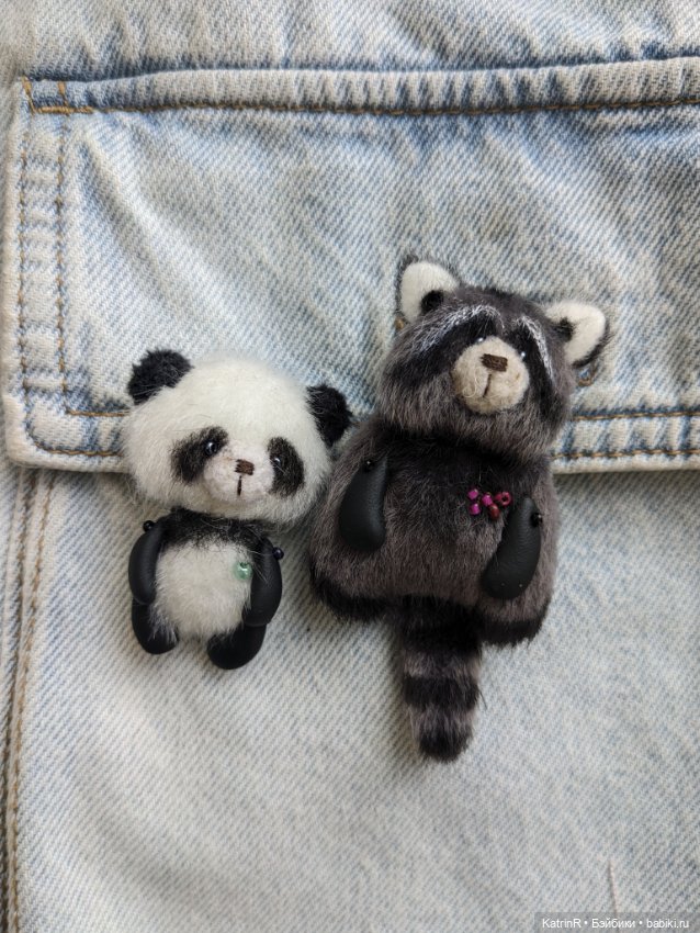 Енот. Брошь — Авторские мишки Тедди и друзья: фото (фото 6)