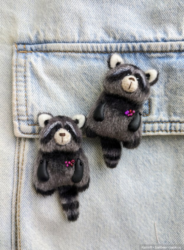 Енот. Брошь — Авторские мишки Тедди и друзья: фото (фото 5)