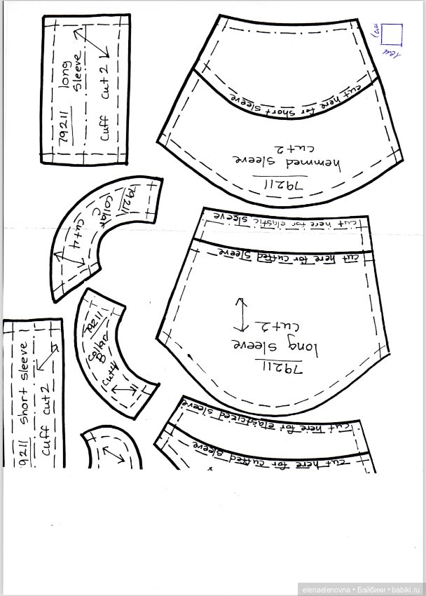 💥 ВЫКРОЙКИ с инструкциями: БЛУЗКИ! для тела 10 дюймов 💥 (фото 7)
