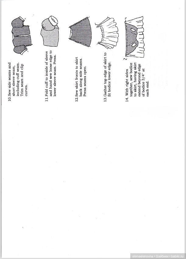 💥 ВЫКРОЙКИ с инструкциями: ПЛАТЬЯ! для тела 10 дюймов 💥 (фото 4)