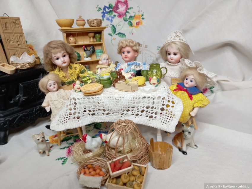 Курочки и mignonette — Антикварные куклы Armand Marseille (AM): молд 390