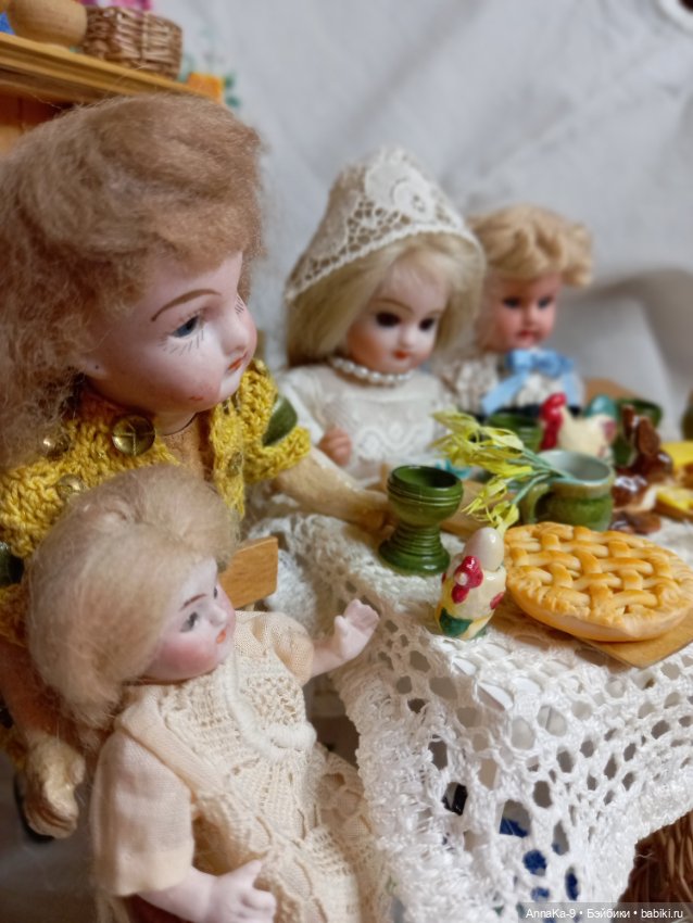 Курочки и mignonette — Антикварные куклы Armand Marseille (AM): молд 390