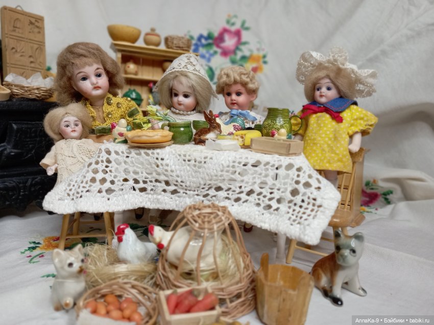 Курочки и mignonette — Антикварные куклы Armand Marseille (AM): молд 390 (фото 4)