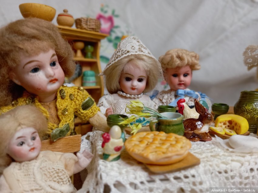 Курочки и mignonette — Антикварные куклы Armand Marseille (AM): молд 390 (фото 3)