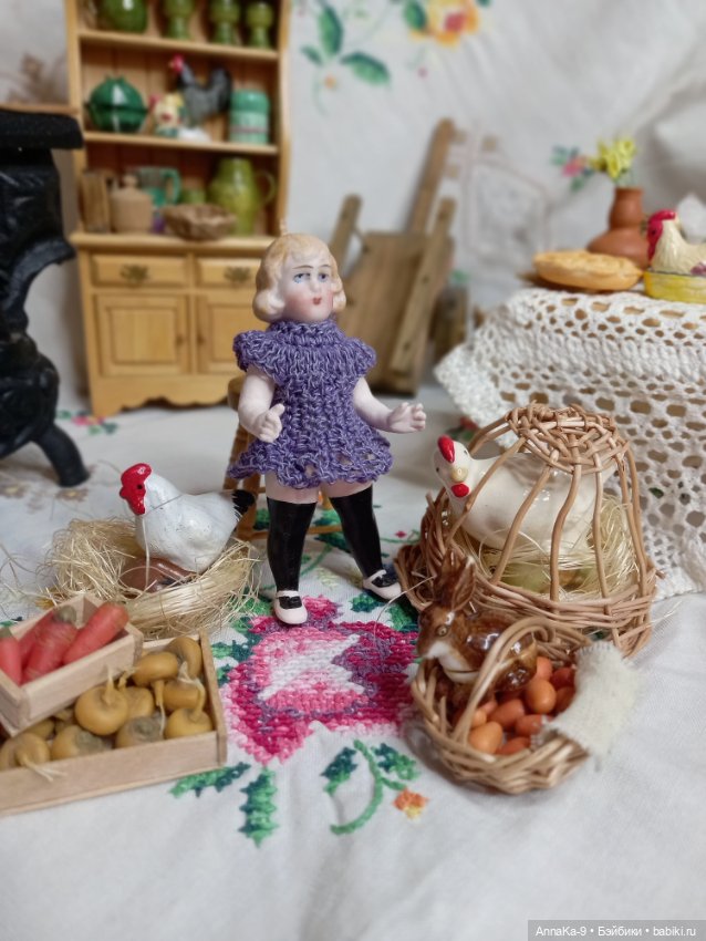 Курочки и mignonette — Антикварные куклы Armand Marseille (AM): молд 390