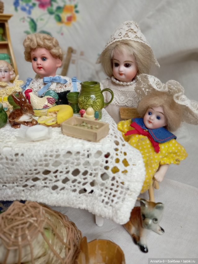 Курочки и mignonette — Антикварные куклы Armand Marseille (AM): молд 390 (фото 8)