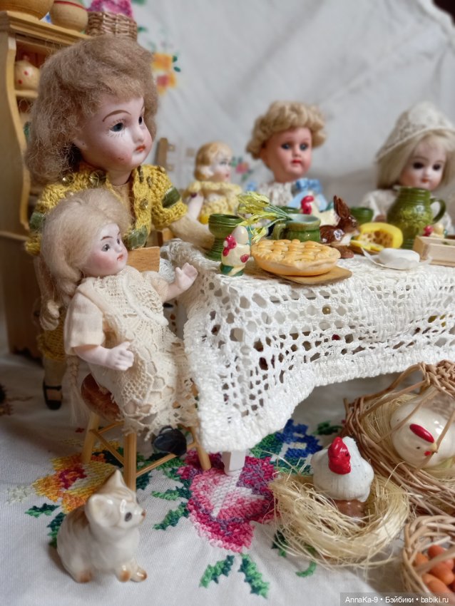 Курочки и mignonette — Антикварные куклы Armand Marseille (AM): молд 390 (фото 9)