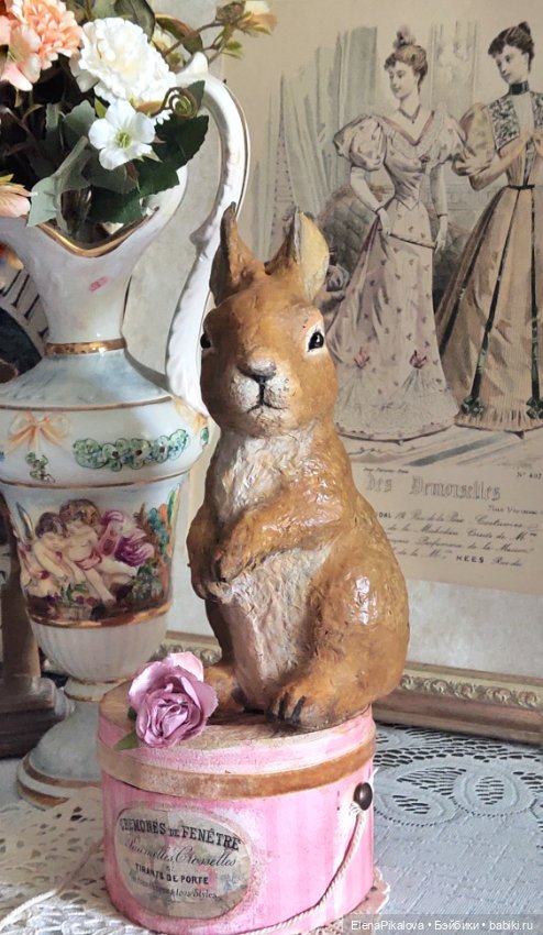 Пасхальный кролик в технике папье-маше (фото 3)