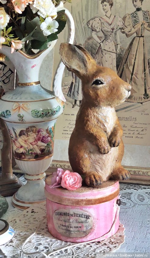 Пасхальный кролик в технике папье-маше (фото 4)
