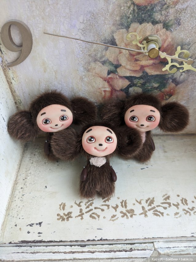 Чебурашка брошь — Авторские мишки Тедди и друзья: фото