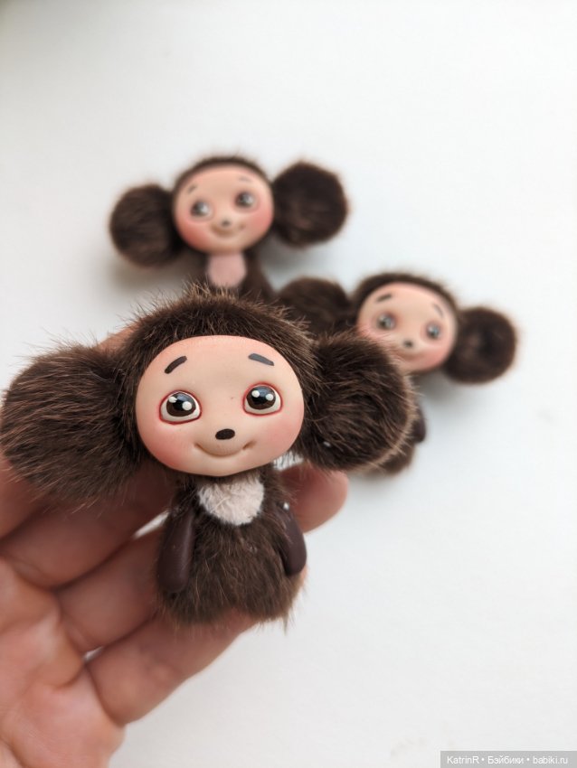 Чебурашка брошь — Авторские мишки Тедди и друзья: фото (фото 3)