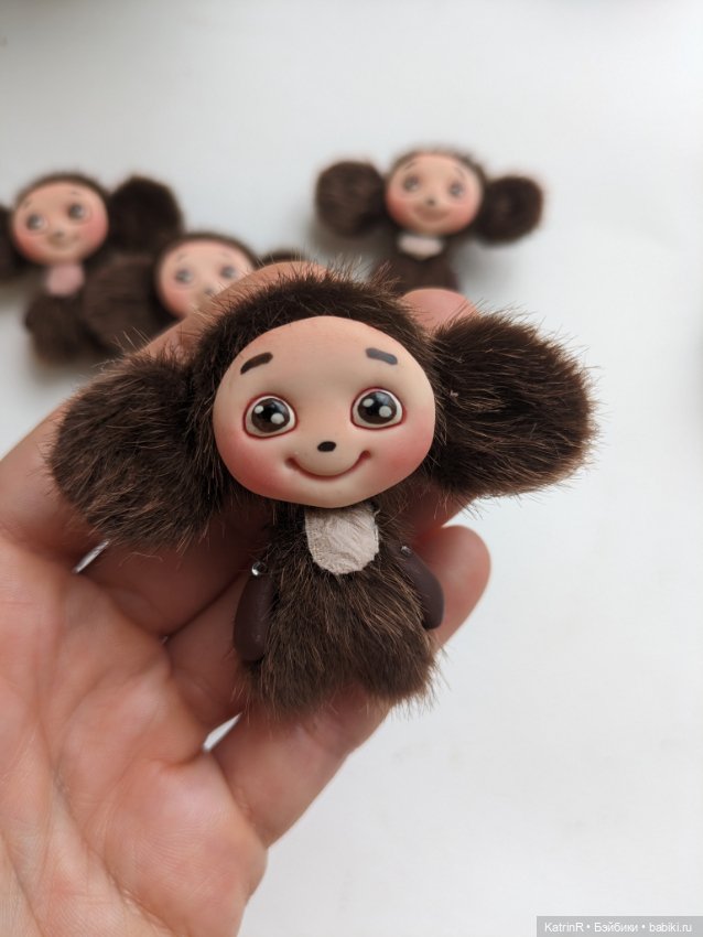 Чебурашка брошь — Авторские мишки Тедди и друзья: фото (фото 2)