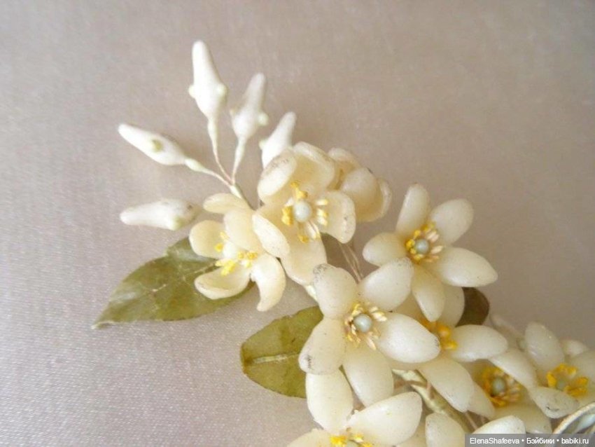 Антикварные цветы из воска. 1900 год. Франция (фото 3)