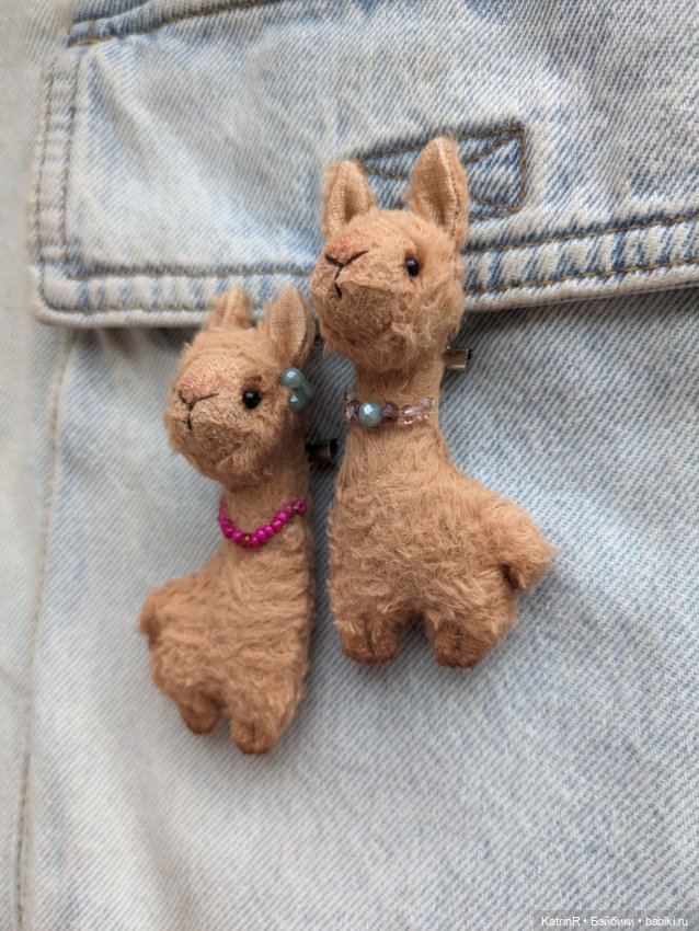 Ламы. Брошки — Авторские мишки Тедди и друзья: фото (фото 2)