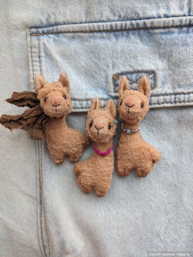 Ламы. Брошки — Авторские мишки Тедди и друзья: фото (фото 3)
