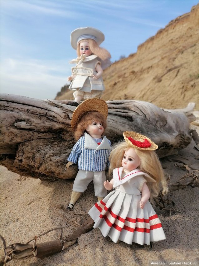 Mignonette в матросках — Антикварные куклы Mignonette (Миньонетта): карманные (фото 6)