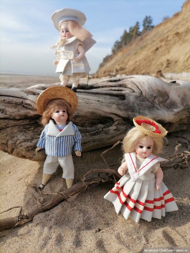 Mignonette в матросках — Антикварные куклы Mignonette (Миньонетта): карманные (фото 7)