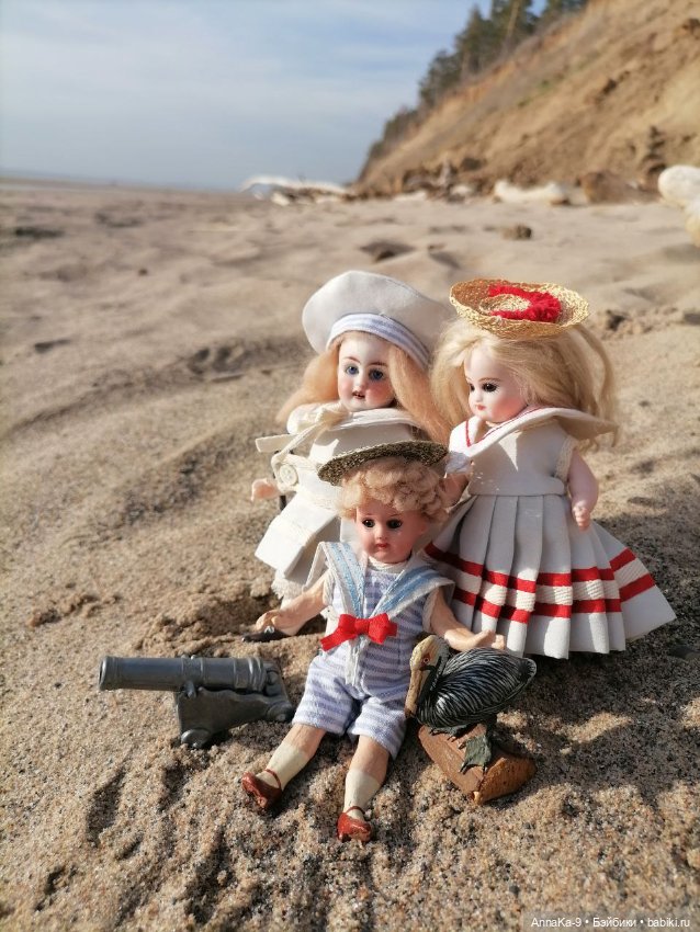 Mignonette в матросках — Антикварные куклы Mignonette (Миньонетта): карманные (фото 5)