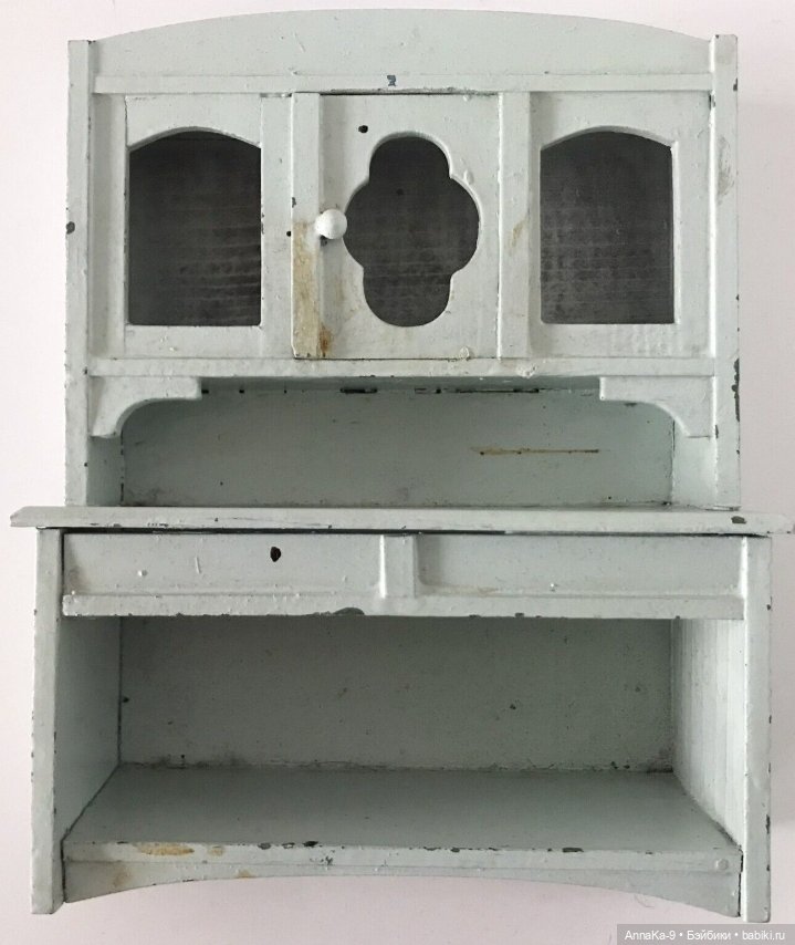 Подборка антикварных белых буфетов для кукол, продолжение (фото 5)