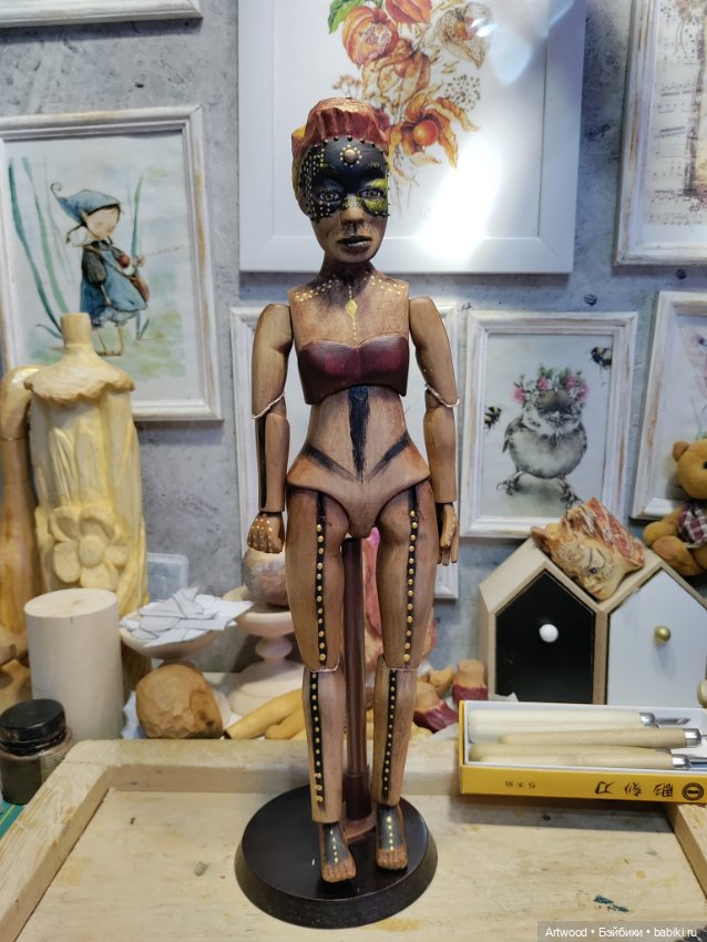 Амазонка — Авторские куклы из дерева (фото 3)