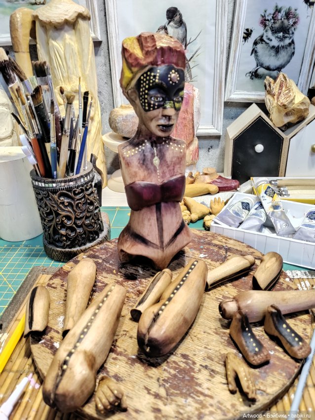 Амазонка — Авторские куклы из дерева (фото 4)