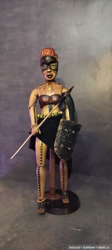Амазонка — Авторские куклы из дерева (фото 2)