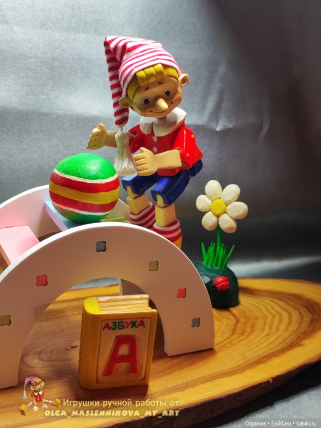 Буратино😊 — Авторские игрушки из дерева: резьба (фото 7)