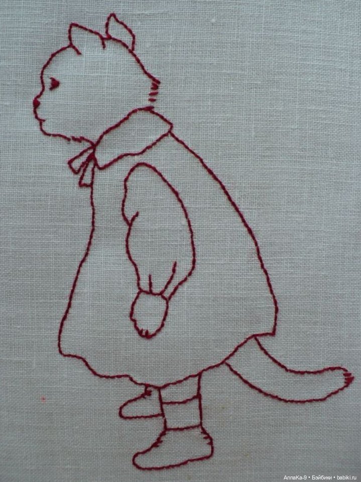 Схемы и примеры вышивки швом назад иголку