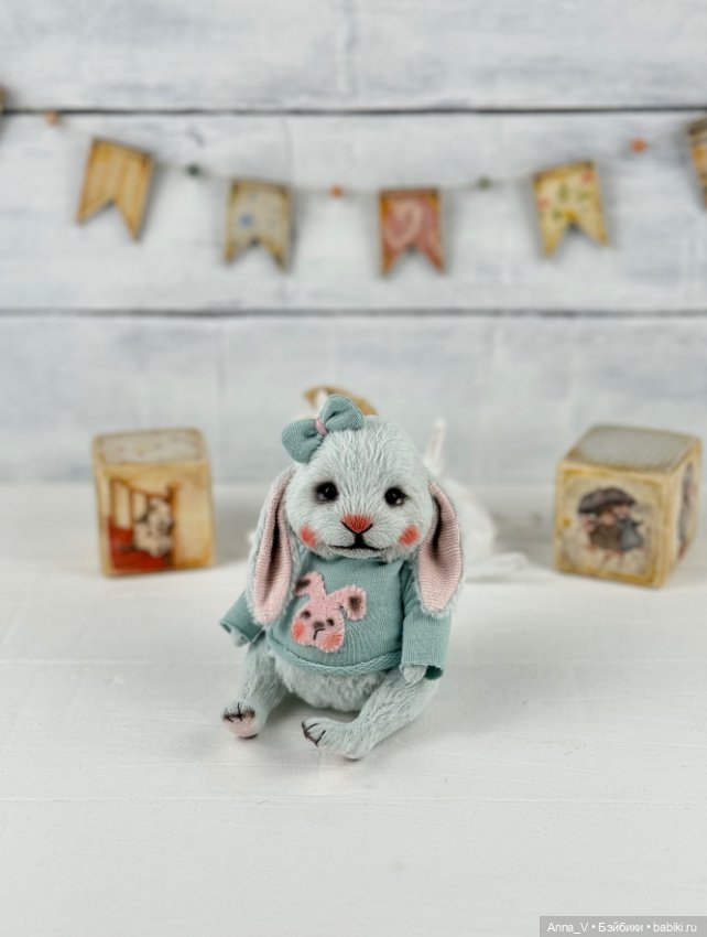 Тедди зайка Дуся — Авторские мишки Тедди и друзья: фото (фото 2)