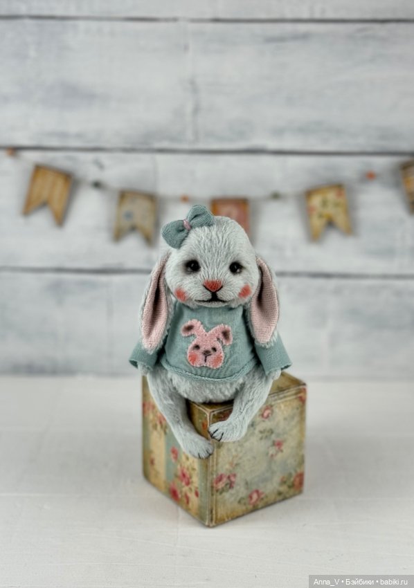 Тедди зайка Дуся — Авторские мишки Тедди и друзья: фото (фото 5)