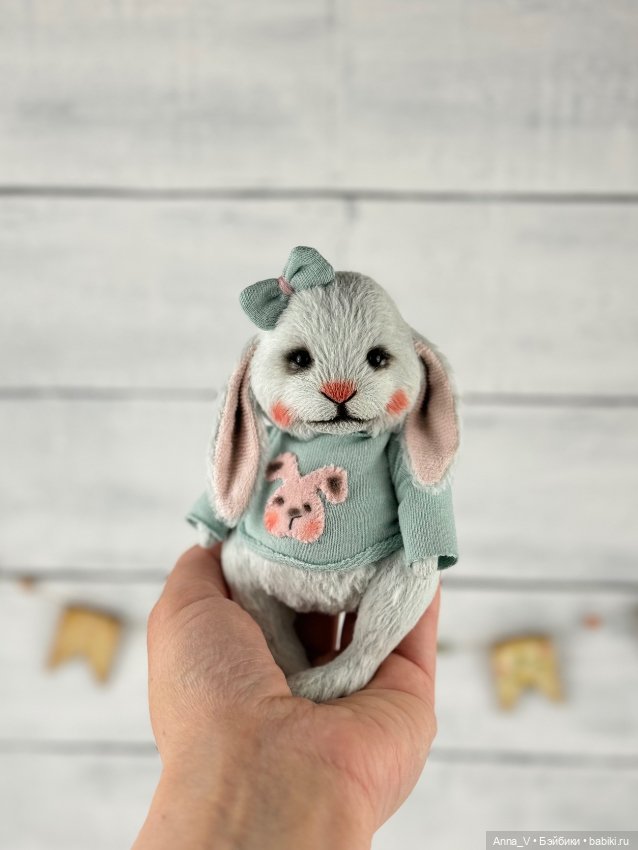 Тедди зайка Дуся — Авторские мишки Тедди и друзья: фото (фото 3)