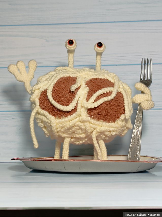 Макаронный монстр — Вязаные игрушки и амигуруми: крючком (фото 4)