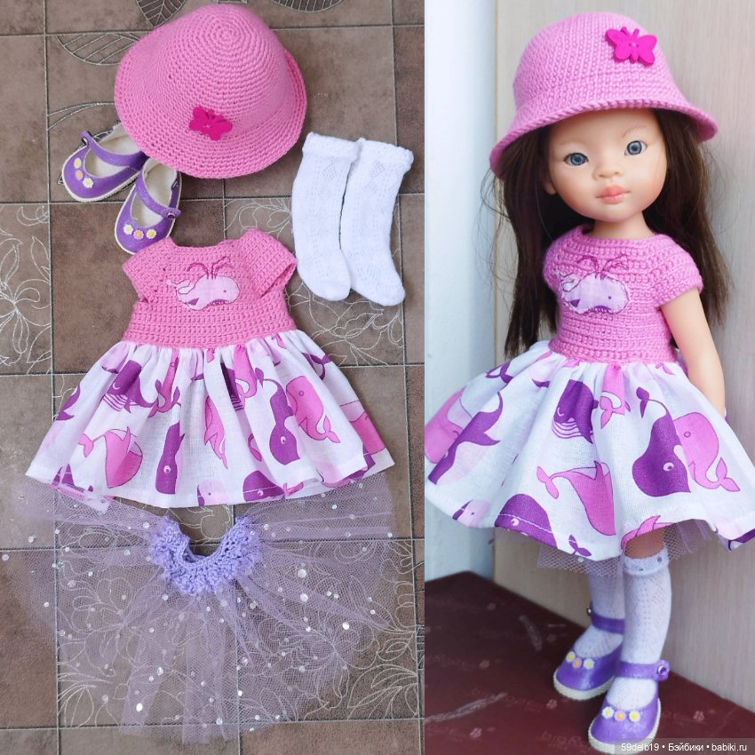 Ещё одно комбинированное платье с морским мотивом для паолочки