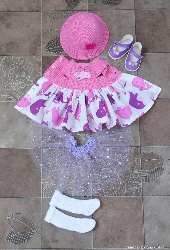 Ещё одно комбинированное платье с морским мотивом для паолочки