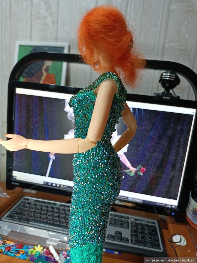 Изумрудное платье из коллекции Парадиз (фото 6)