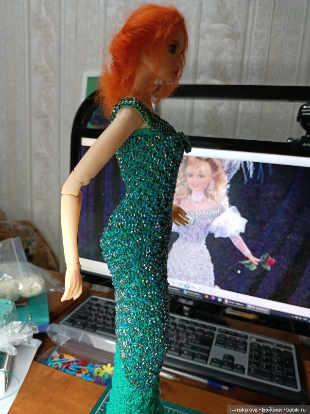 Изумрудное платье из коллекции Парадиз (фото 9)