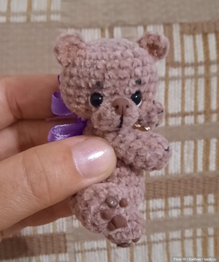 Мишка из микровелюра — Вязаные игрушки и амигуруми: крючком (фото 3)