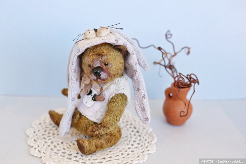 Мишка в шапочке — Авторские куклы Тедди
