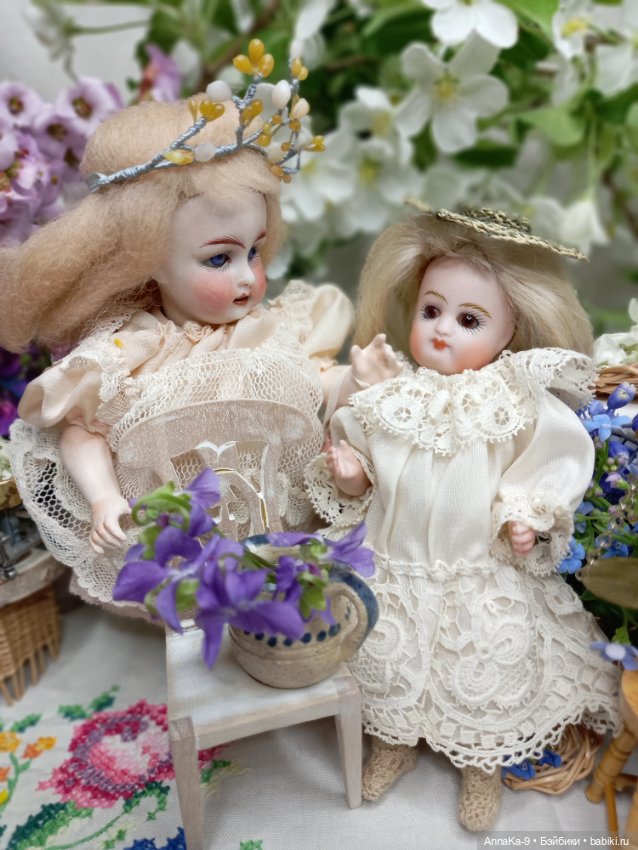 Цветочный магазин Тюлип — Антикварные куклы Mignonette (Миньонетта): карманные (фото 4)