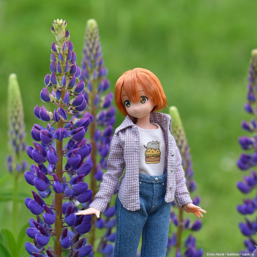 Рыжие девочки, зеленые холмы и люпины