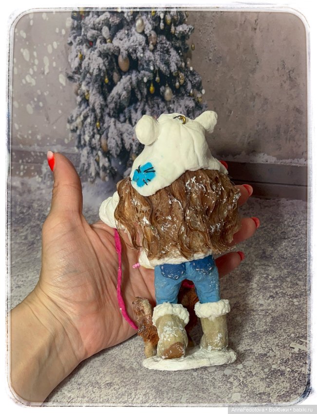 Ватные девочки, для ёлки и полки🤗🎄 (фото 5)