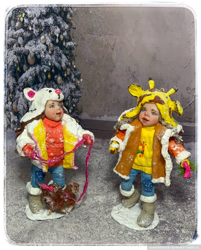 Ватные девочки, для ёлки и полки🤗🎄 (фото 2)