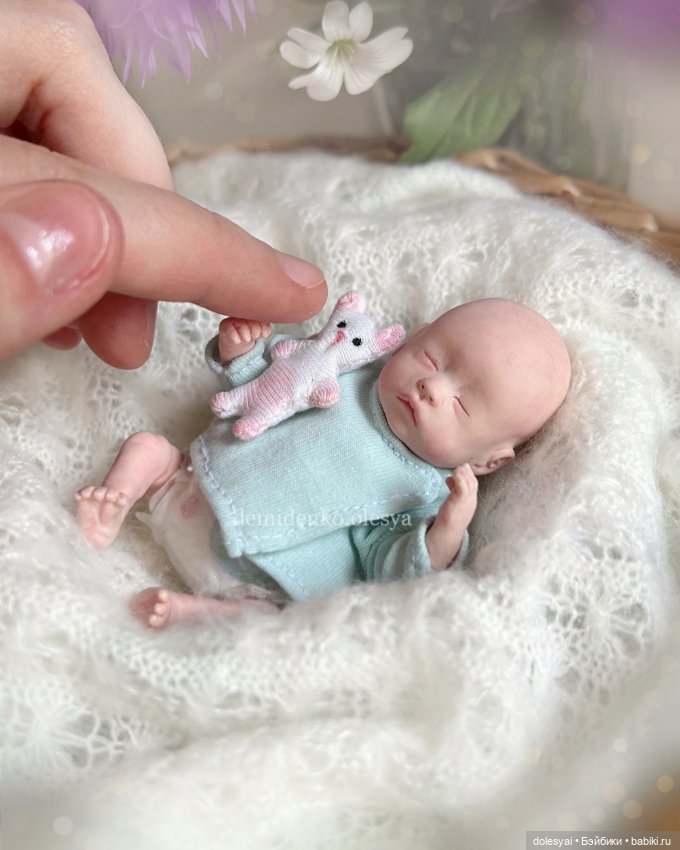 Илюша - миниатюрная кукла младенец 💙👶🏼 (фото 2)